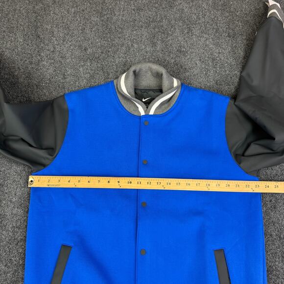 Nike Team Player Letterman Jacket Mens Large (L) Blue Gray DJ5971-493 NWT - Picture 7 of 10